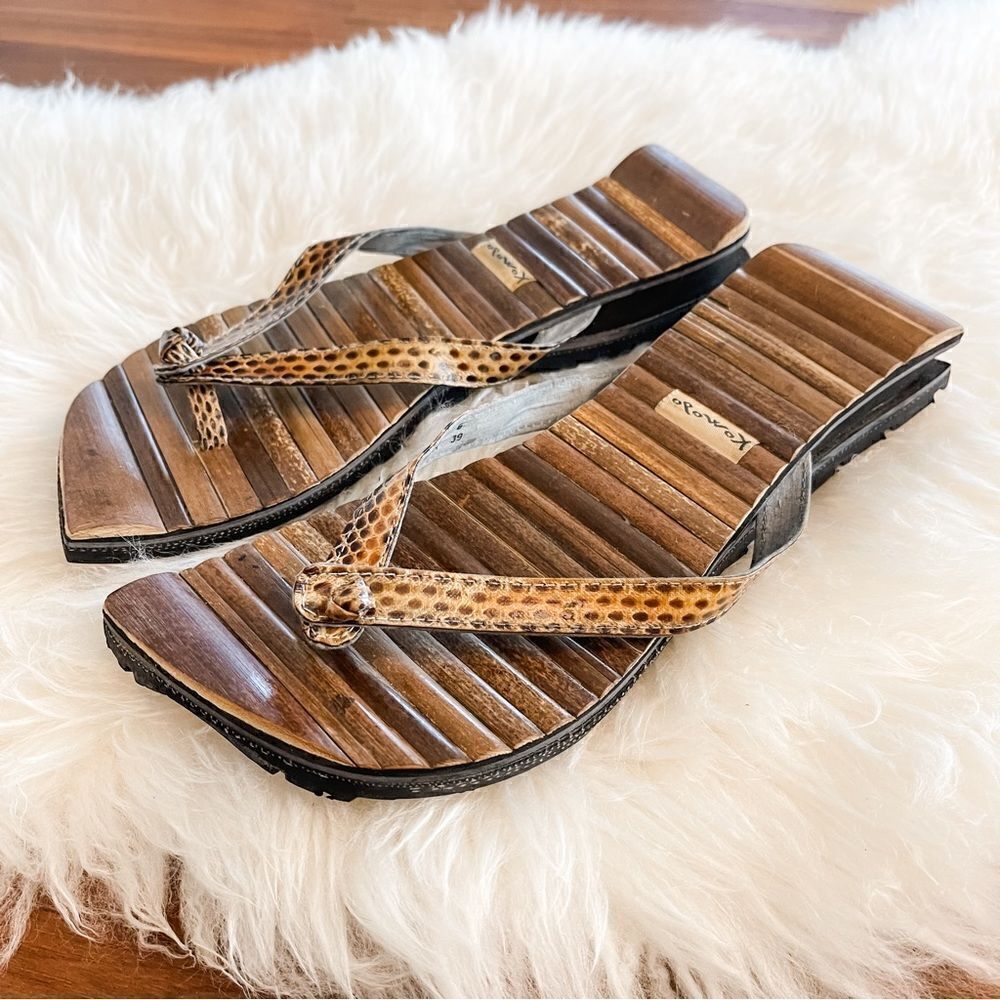 🍋 Komodo • Women’s Bamboo Sandals w/Recycled Tire Sole Size 39EU/8US
